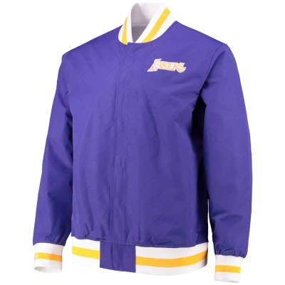 Kurtka Mitchell & Ness Los Angeles Lakers 75th Anniversary Warm Up Jacket fioletowa