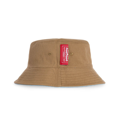 Kapelusz dwustronny Levi's Denim Rev Bucket Hat niebieski