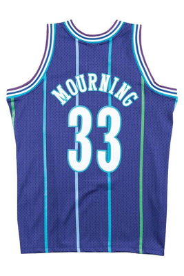 Mitchell & Ness Charlotte Hornets #33 Alonzo Mourning Swingman Jersey purple