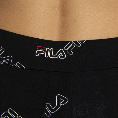 Szorty damskie Fila Women Janelle Aop Short Leggings czarne