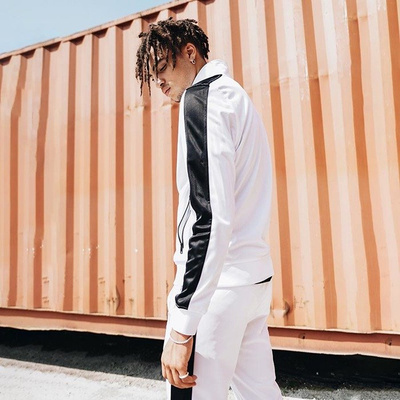 Urban Classics bluza Track Jacket white / black TB1599