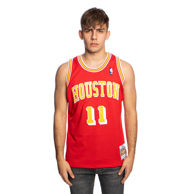 Koszulka Mitchell & Ness Houston Rockets #11 Yao Ming czerwona Swingman Jersey