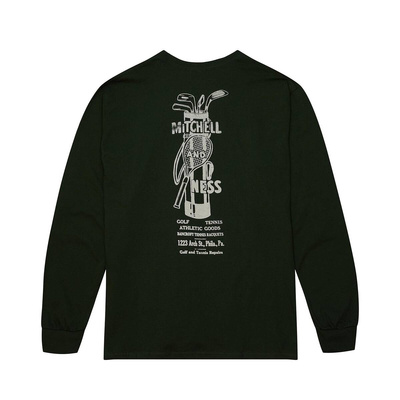 Koszulka longsleeve Mitchell & Ness Branded M&N GT Graphic LS Tee dark green