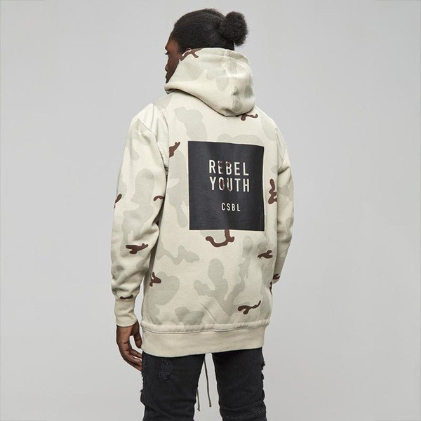 Bluza Cayler & Sons Black Label Rebel Youth Half Zip Hoody desert camo / black