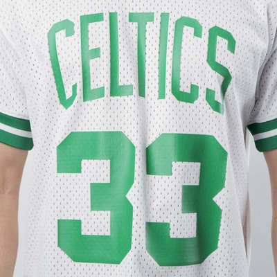 Koszulka Mitchell & Ness Boston Celtics - Larry Bird white / green Name & Number Mesh Crewneck