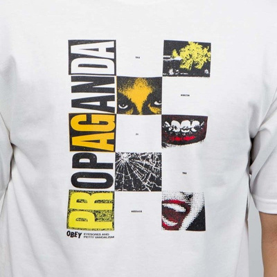 Obey T-shirt Medium In The Message white
