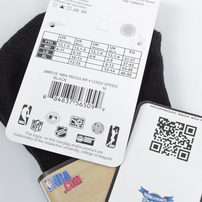 FBF socks NBA No Show A519 Black