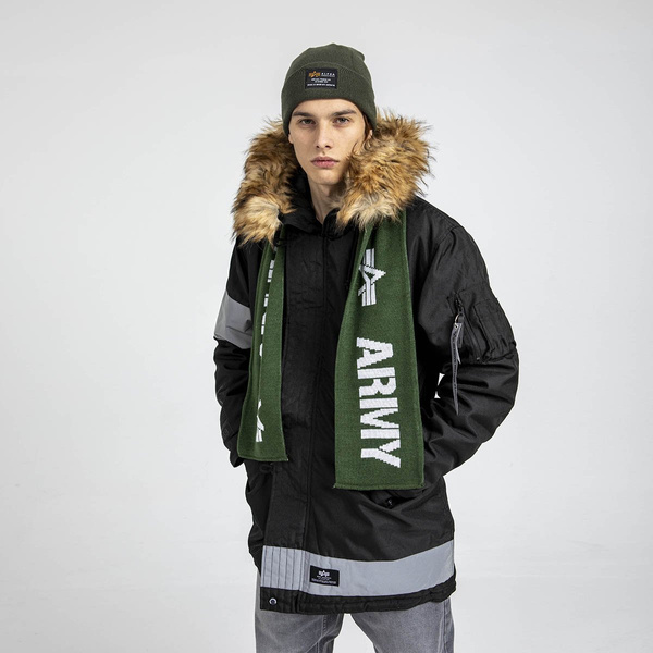 Kurtka zimowa Alpha Industries Reflective Stripes Jacket czarna