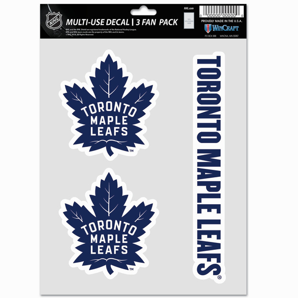 Naklejka WinCraft NHL Multi Use 3 Fan Pack Decal Toronto Maple Leafs