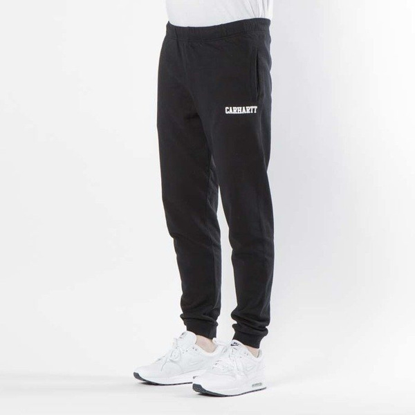Carhartt spodnie dresowe College Sweat Pant black / white I024672/10