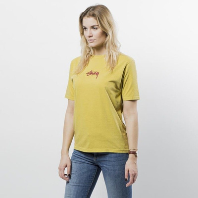 Stussy women t-shirt Stock Pig Dyed Tee mustard