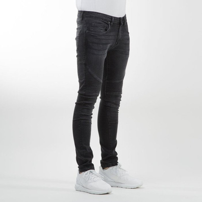 Urban Classics spodnie Slim Fit Biker Jeans black TB1436