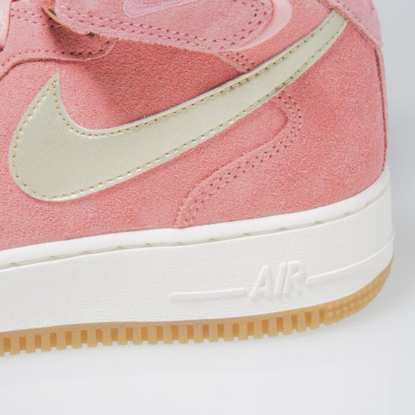Sneakers buty Nike WMNS Air Force 1 '07 Mid Seasonal bright melon / metalic gold star 818596-800