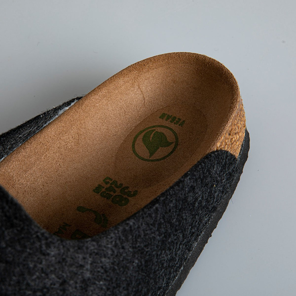 Klapki damskie Birkenstock Amsterdam BS Narrow Fit grafitowe (0559123)