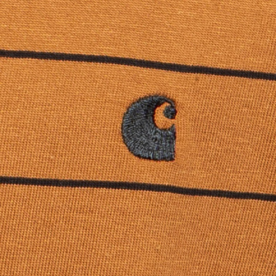 Carhartt WIP S/S Denton T-shirt denton stripe, rum/black