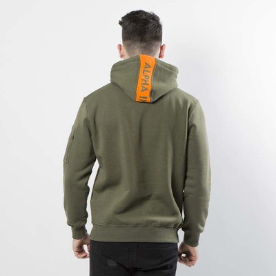 Alpha Industries Red Stripe Hoody dark green 178314/257