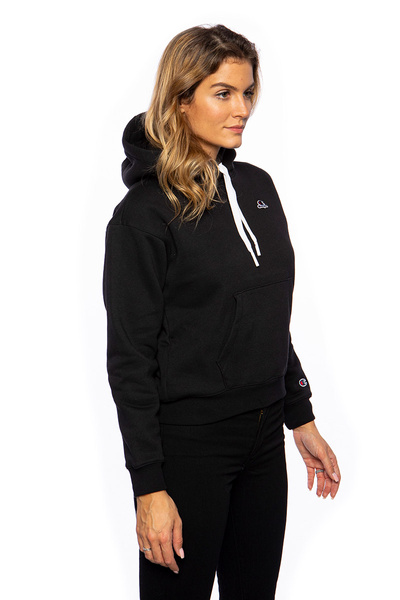 Bluza damska Champion Organic Cotton Blend C Logo Hoodie czarna