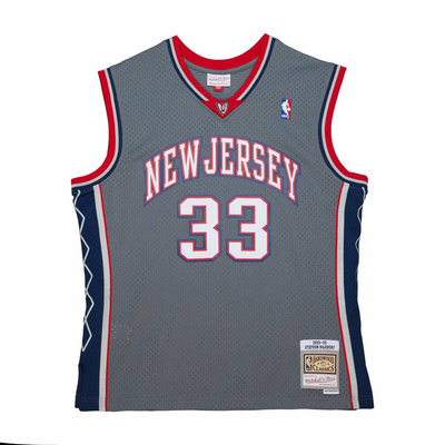Koszulka Mitchell & Ness New Jersey Nets #33 Stephon Marbury Alternate Jersey szara