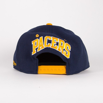 Mitchell & Ness czapka snapback Indiana Pacers navy / yelow Flipside 