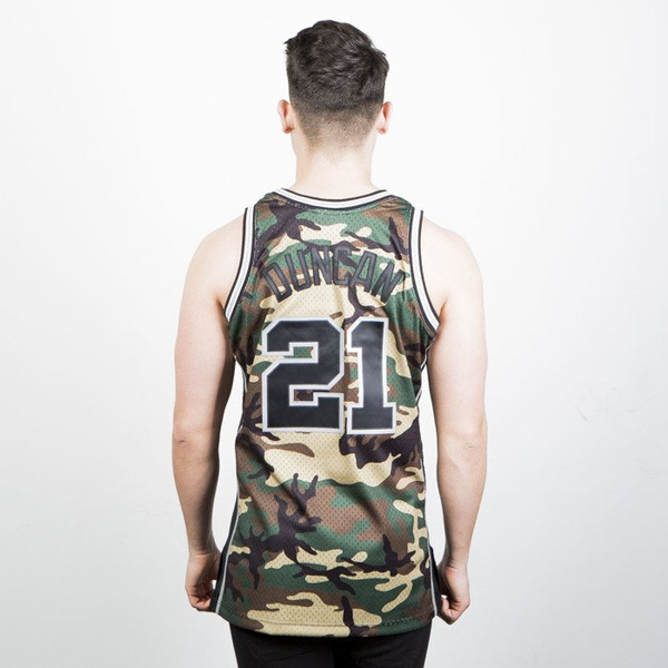 Koszulka Mitchell & Ness San Antonio Spurs #21 Tim Duncan camo Swingman Jersey