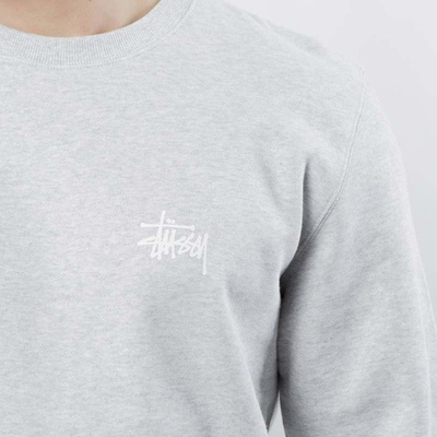 Stussy sweatshirt Basic Stussy Crew grey heather
