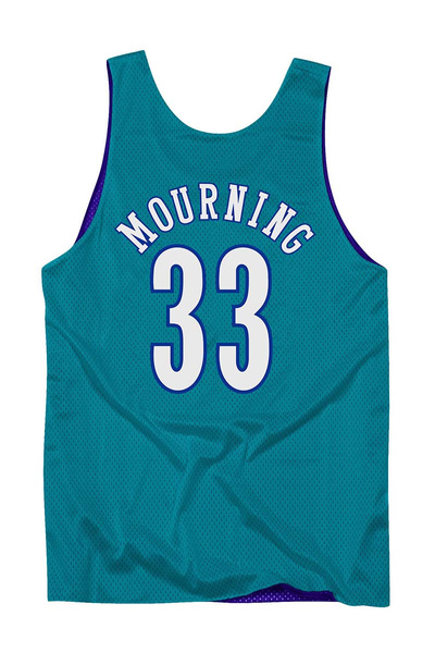 Mitchell & Ness tank top Charlotte Hornets #33 Alonzo Mourning Reversable Player Tank teal/purple