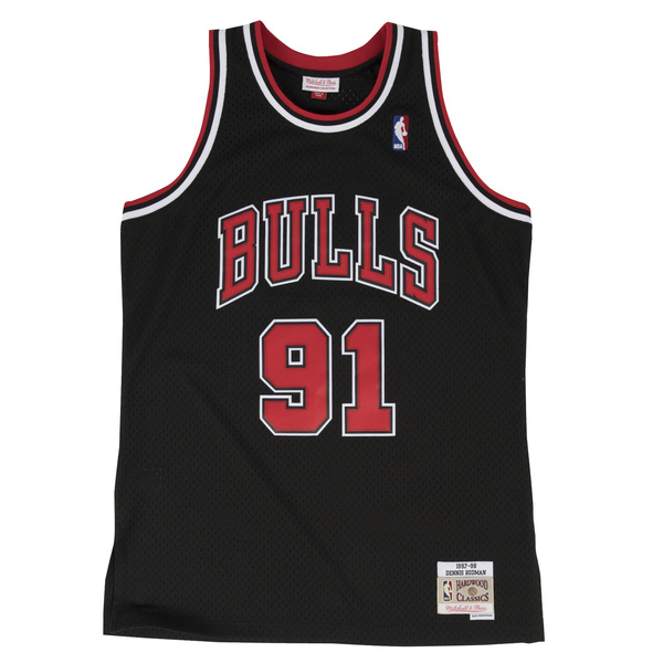 Koszulka Mitchell & Ness Chicago Bulls #91 Dennis Rodman black / red Swingman Jersey