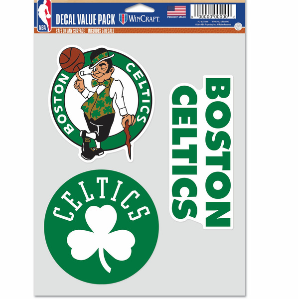 Naklejka WinCraft NBA Multi Use 3 Fan Pack Boston Celtics