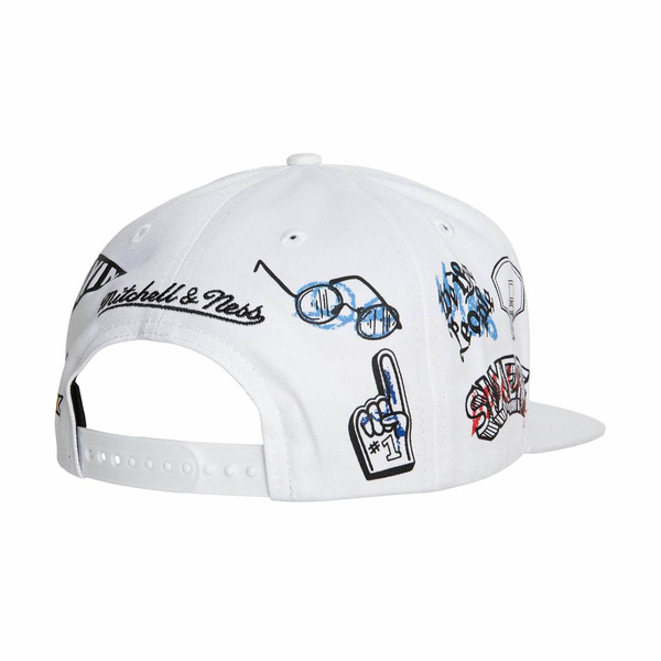 Czapka Mitchell & Ness snapback Philadelphia 76ers Hand Drawn Snapback biała