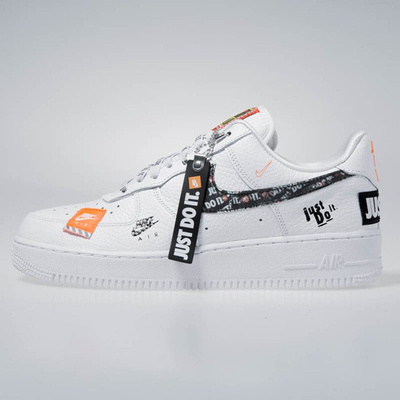Sneakers buty Nike Air Force 1 '07 PRM JDI white-black-total orange (AR7719-100)