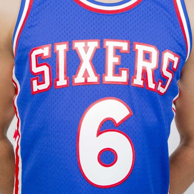 Mitchell & Ness Philadelphia Sixers #6 Julius Erving blue Swingman Jersey 