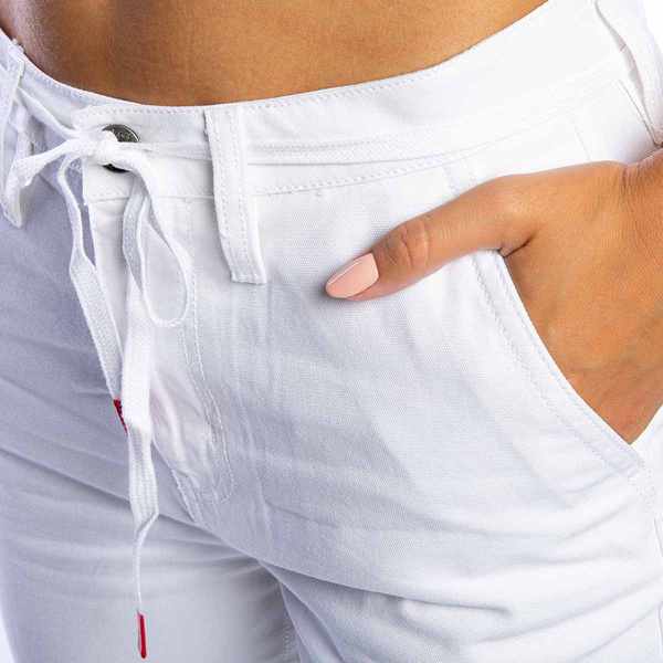 Spodnie damskie Vans WM Make Me Your Own białe