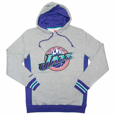 Bluza Mitchell & Ness Utah Jazz Pinnacle Heavyweight Fleece Hoody szara