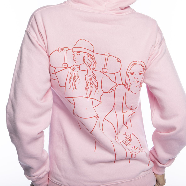 Bluza damska Two Girls One Hoodie Pink Slavic Skate różowa