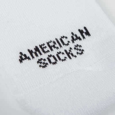 American Socks Old School I - Mid High white / black - black