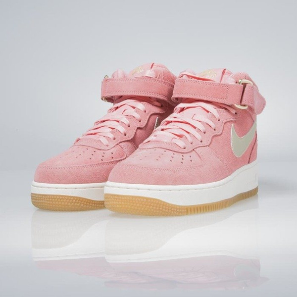 Sneakers buty Nike WMNS Air Force 1 '07 Mid Seasonal bright melon / metalic gold star 818596-800