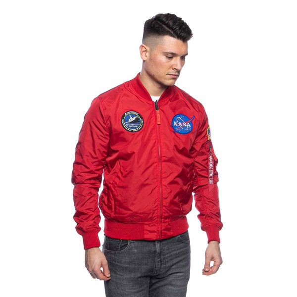 Kurtka Alpha Industries Bomber MA-1 TT Nasa Reversible II speed red