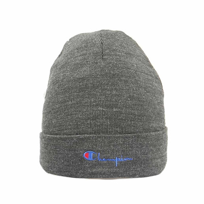 Czapka zimowa Champion Script Logo Beanie dark grey heater