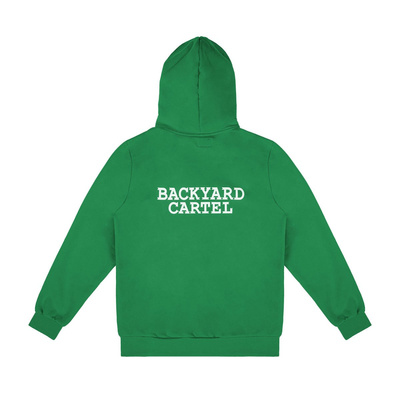 Sweatshirt Backyard Label Logo Print Hoody green