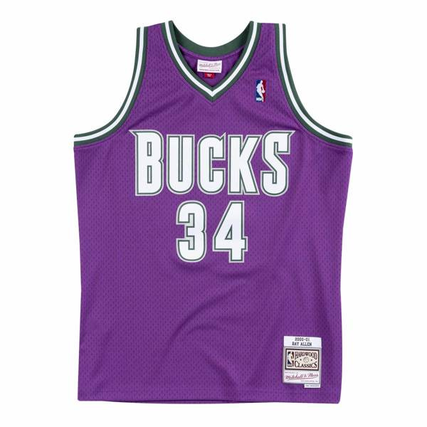 Koszulka Mitchell & Ness Milwaukee Bucks #34 Ray Allen Swingman Jersey fioletowa (SMJYAC18014)