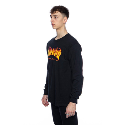 Thrasher Flame Logo Long Sleeve black