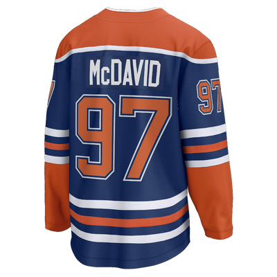 Fanatics NHL Home Breakaway jersey Edmonton Oilers #97 Connor McDavid royal blue