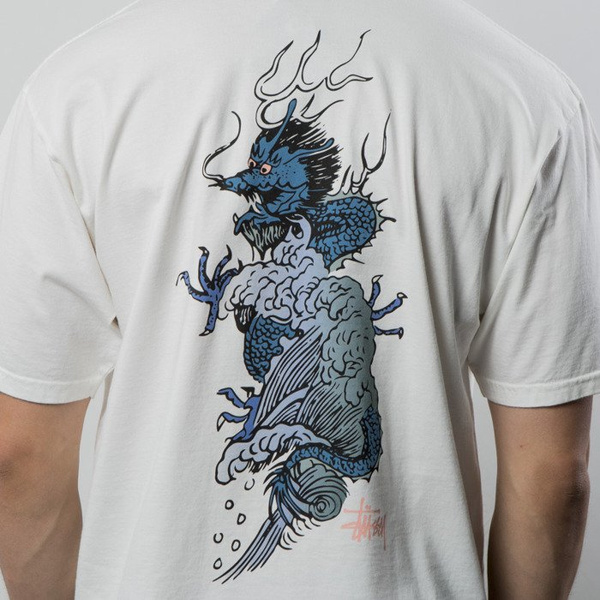 Stussy koszulka Wave Dragon Pig Dyed Tee natural FW17