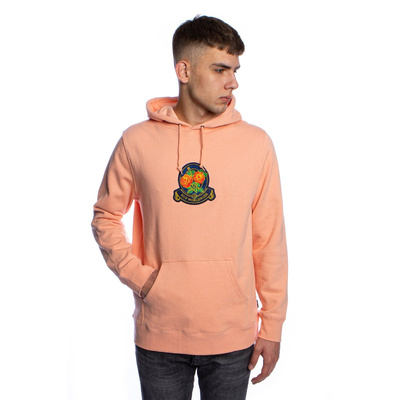 HUF Tenderloin Rose Crest Hoodie coral pink