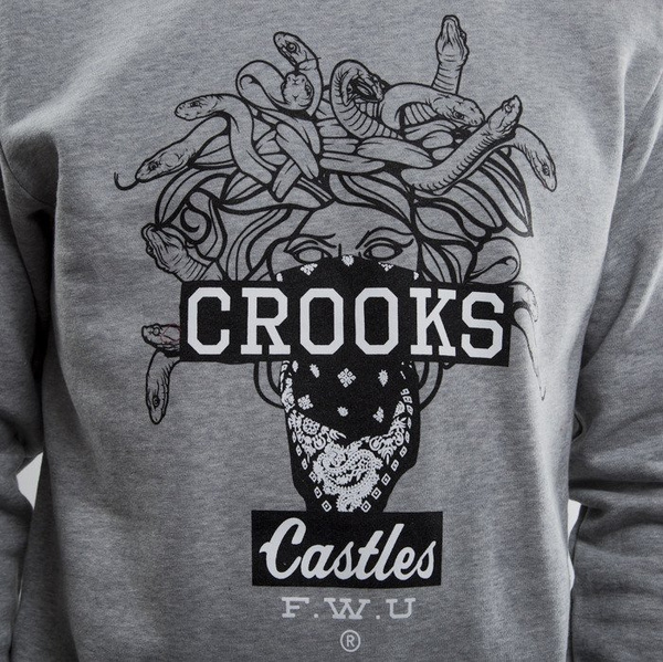 Crooks & Castles bluza crewneck Brigand heather grey