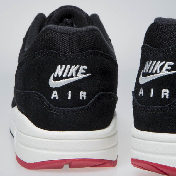 Sneakers buty Nike Air Max 1 Premium black/oil grey-university red (875844-007)