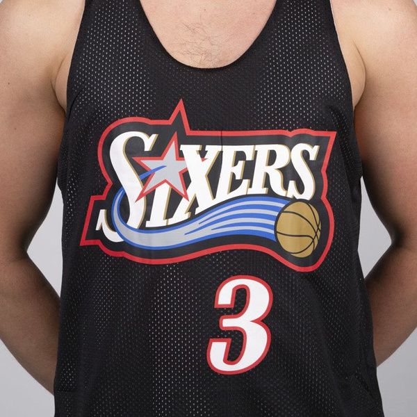 Koszulka Mitchell & Ness Philadelphia 76ers #3 Allen Iverson black / white NBA Reversible Mesh Tank