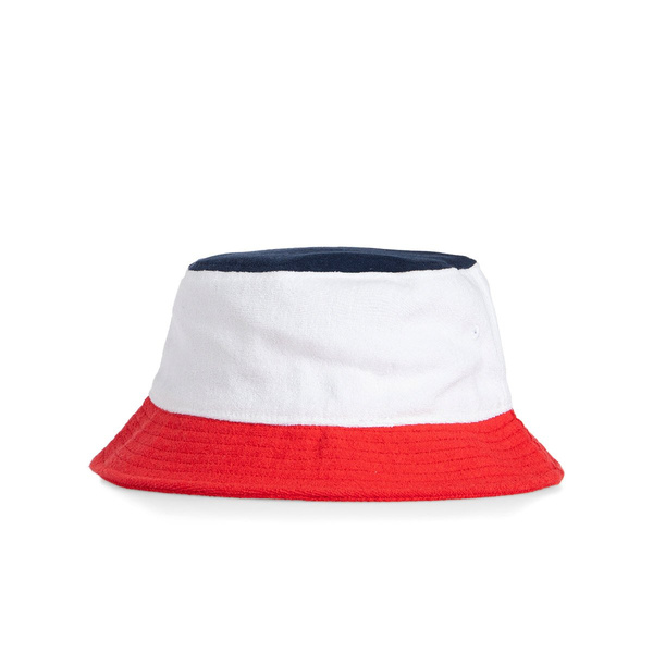 Kapelusz Fila Blocked Bucket Hat biały (blanc de blanc-true red-black iris)