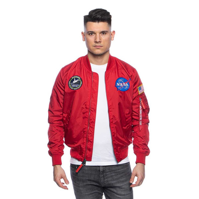 Kurtka Alpha Industries Bomber MA-1 TT Nasa Reversible II speed red