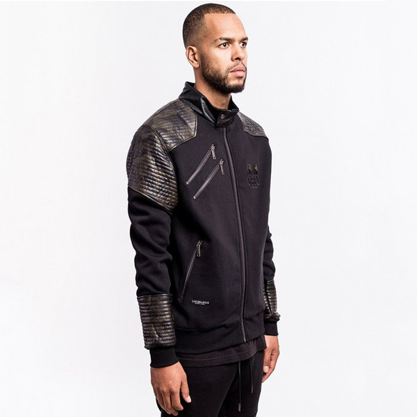 Kurtka Cayler & Sons BLACK LABEL Moto Crew Jacket black / woodland (BL-CAY-AW16-AP-05)